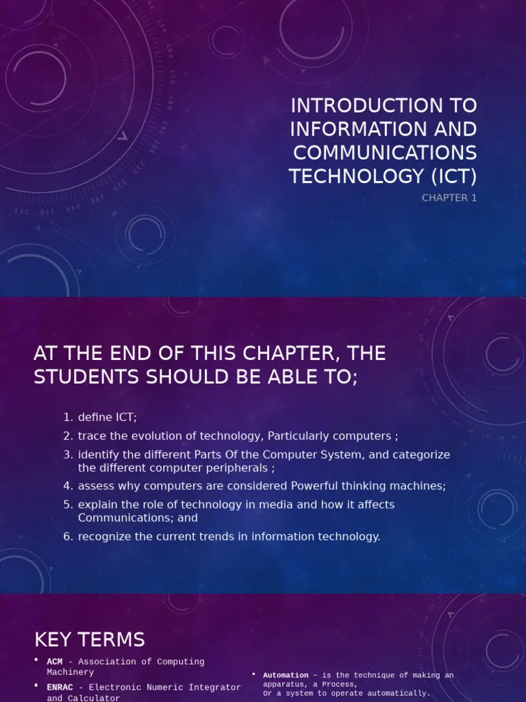 Introduction To Information And Communications Technology (Ict | PDF ...