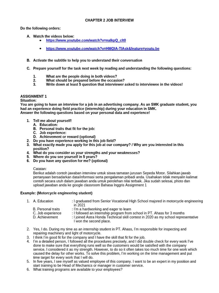 MATERI JOB INTERVIEW | PDF | Human Communication | Cognition
