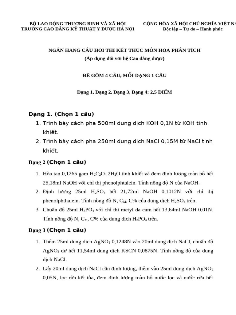De Cuong Hoa Phan Tich | PDF