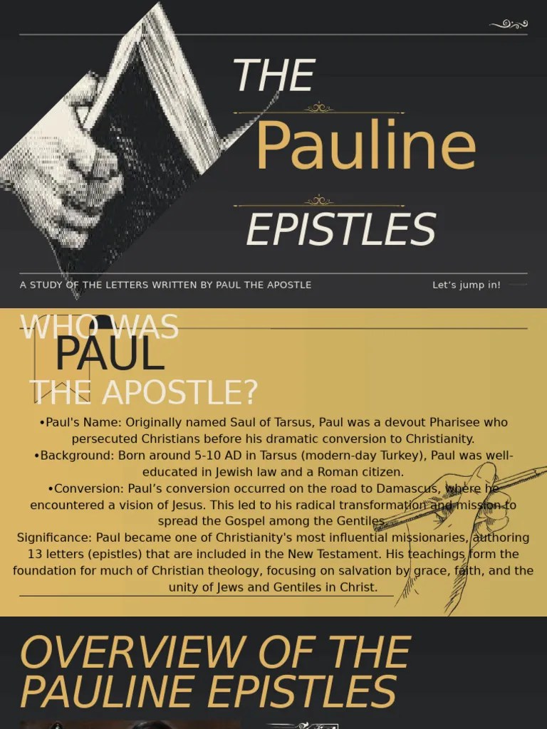 Pauline Epistles Explained | PDF | Paul The Apostle | Epistle To Philemon