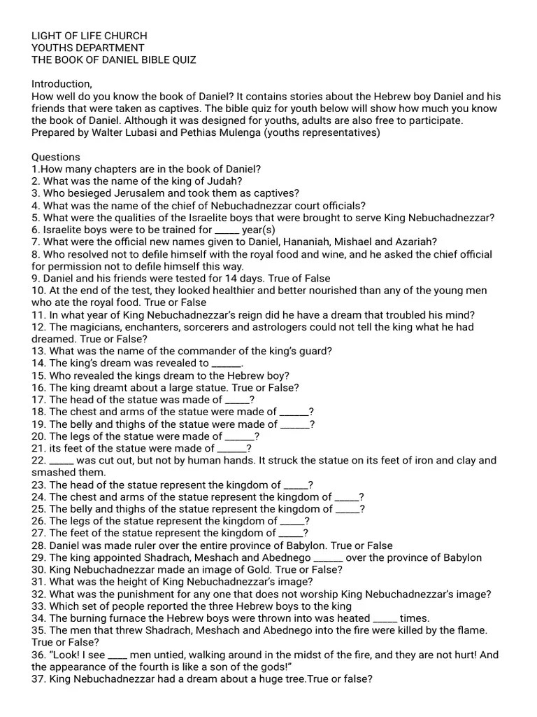 Daniel_1695414330435 | PDF | Shadrach, Meshach, And Abednego | Daniel (Biblical Figure)