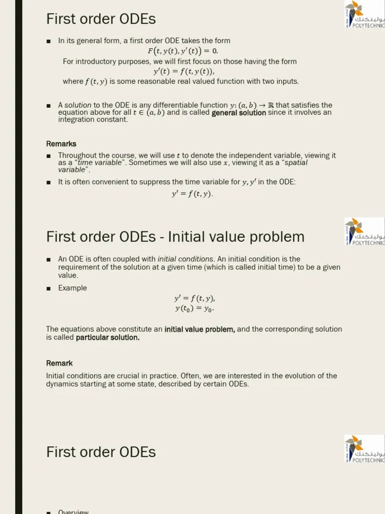 04 First Order - Separable ODEs | PDF | Ordinary Differential Equation | Equations