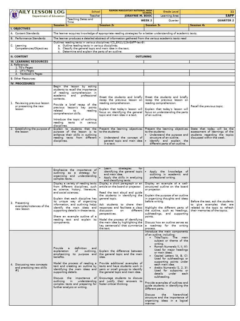 EAPP QUARTER3 WEEK5 | PDF | Reading Comprehension | Learning