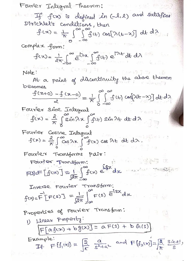 Unit 2 - Fourier Transforms | PDF