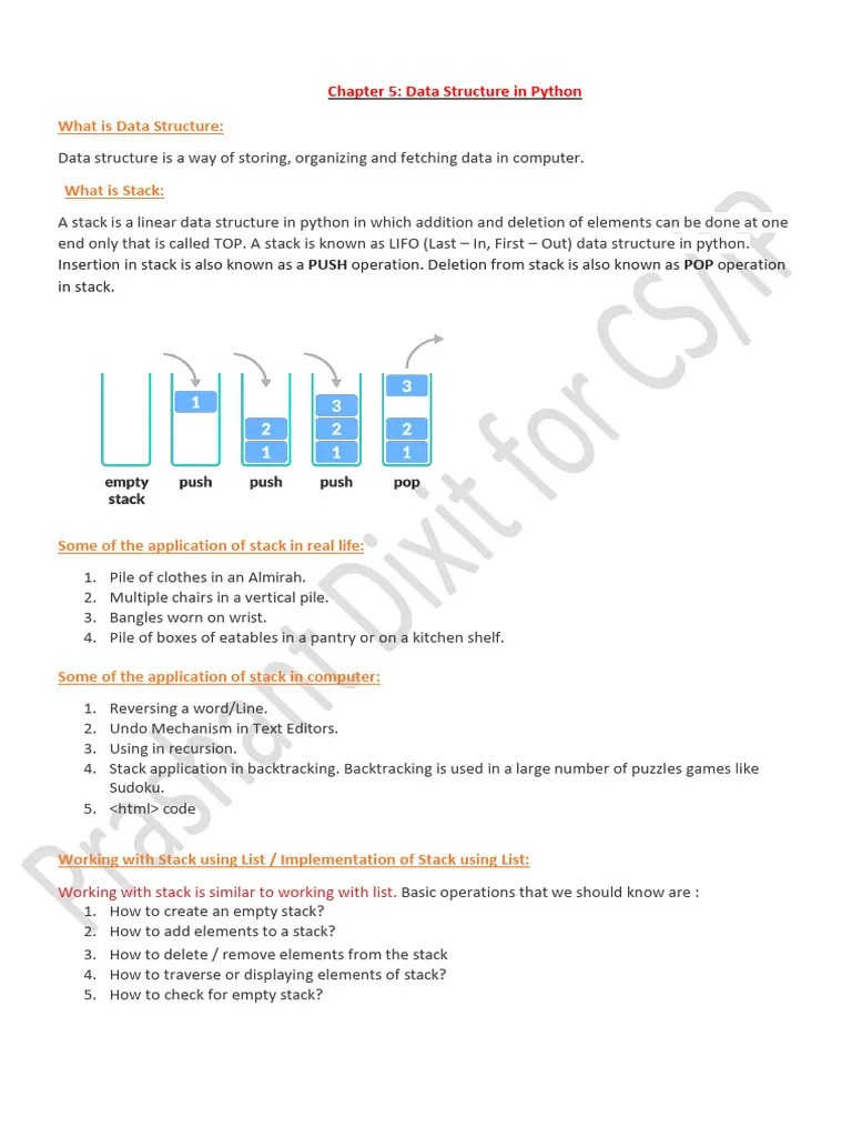 Notes Of Stack | PDF | Queue (Abstract Data Type) | Algorithms
