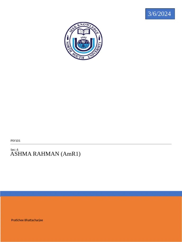 PSY101 Assignment | PDF