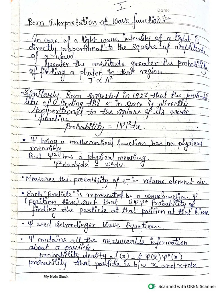 Born Interpretation | PDF