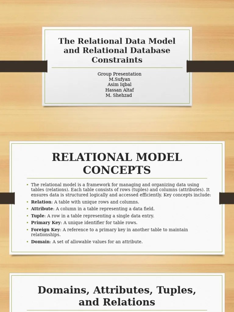 The Relational Data Model And Relational Database Constraints | PDF ...