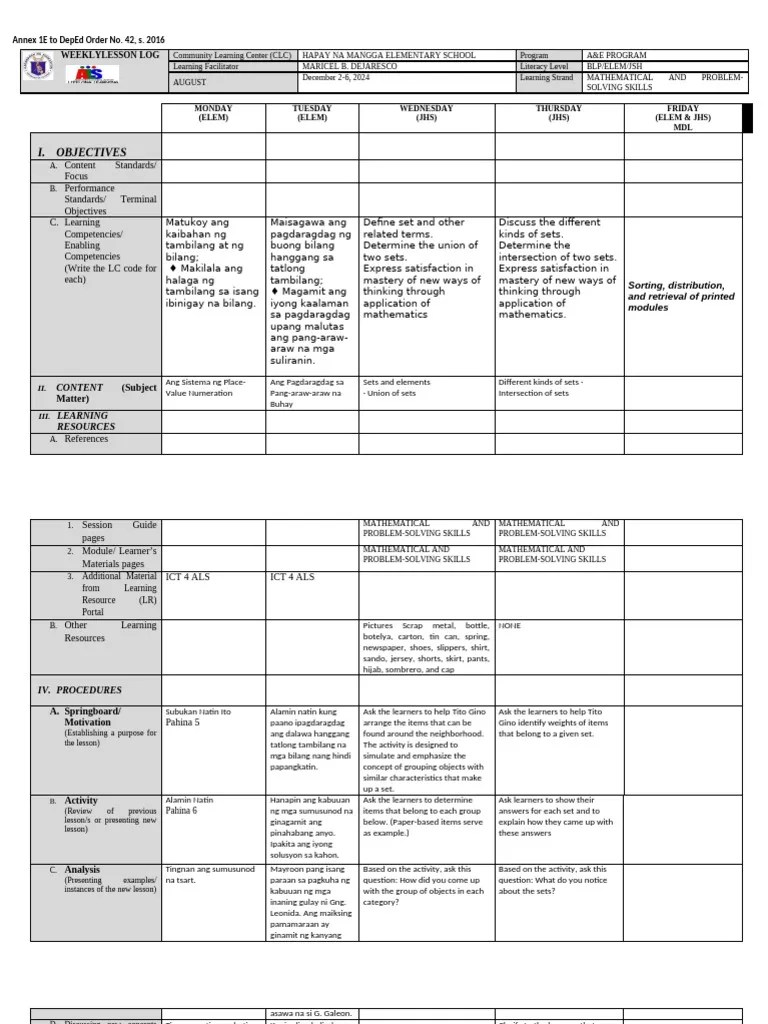 Mathematical And Problem-Solving Skills | PDF | Behavior Modification ...