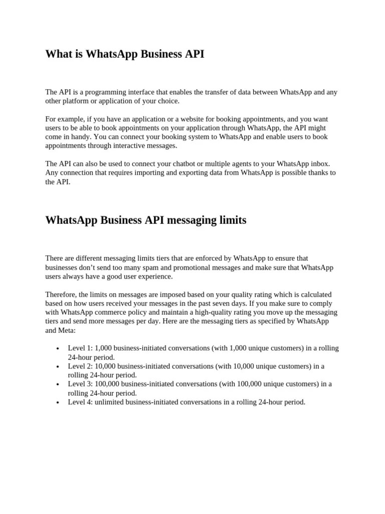 WhatsApp Business API | PDF | Computing | Cyberspace