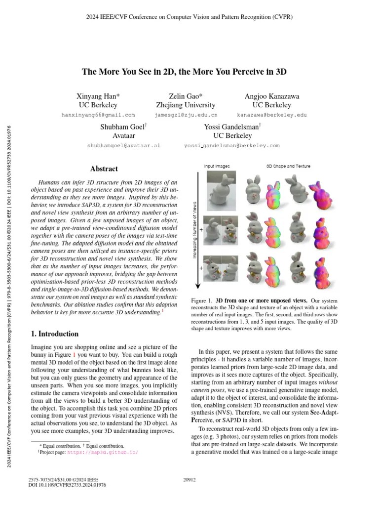 The_More_You_See_in_2D_the_More_You_Perceive_in_3D | PDF | 3 D Computer ...