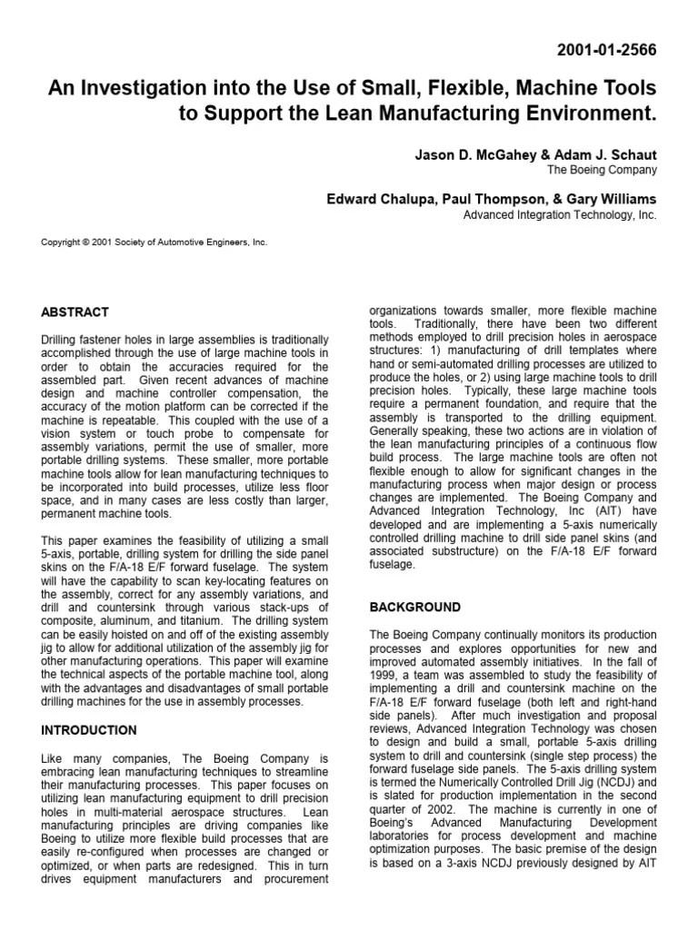 Small_lean_mfg_pdf | PDF | Graphical User Interfaces | Drilling