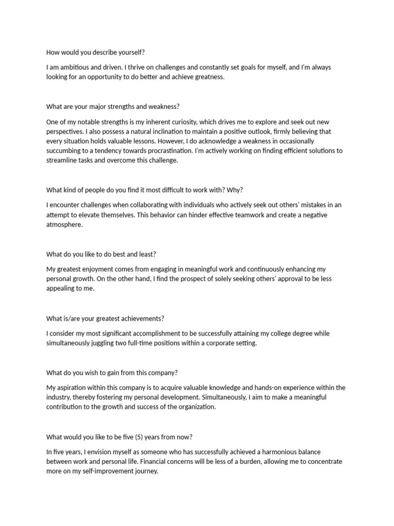 Interview Guide | PDF