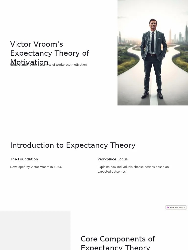 Victor Vrooms Expectancy Theory Of Motivation | PDF
