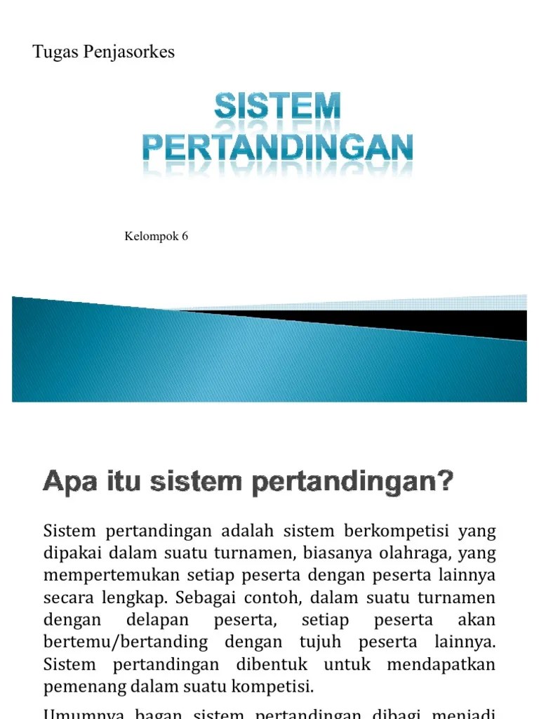 Sistem Pertandingan | PDF