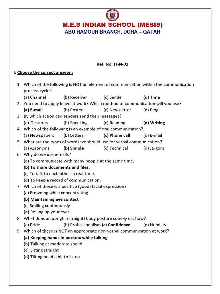 Communication Skills (1) | PDF | Communication | Nonverbal Communication