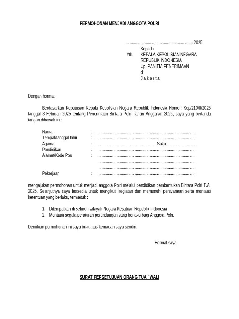 Berkas_pendaftaran_bintara_2025 | PDF