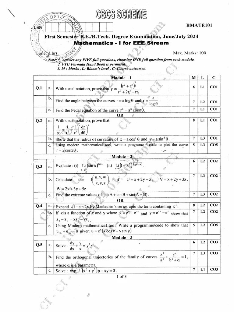 C Group - E&C 2022 Scheme VTU Question With Model Papers For 1st Semester Cyber Security Till ...
