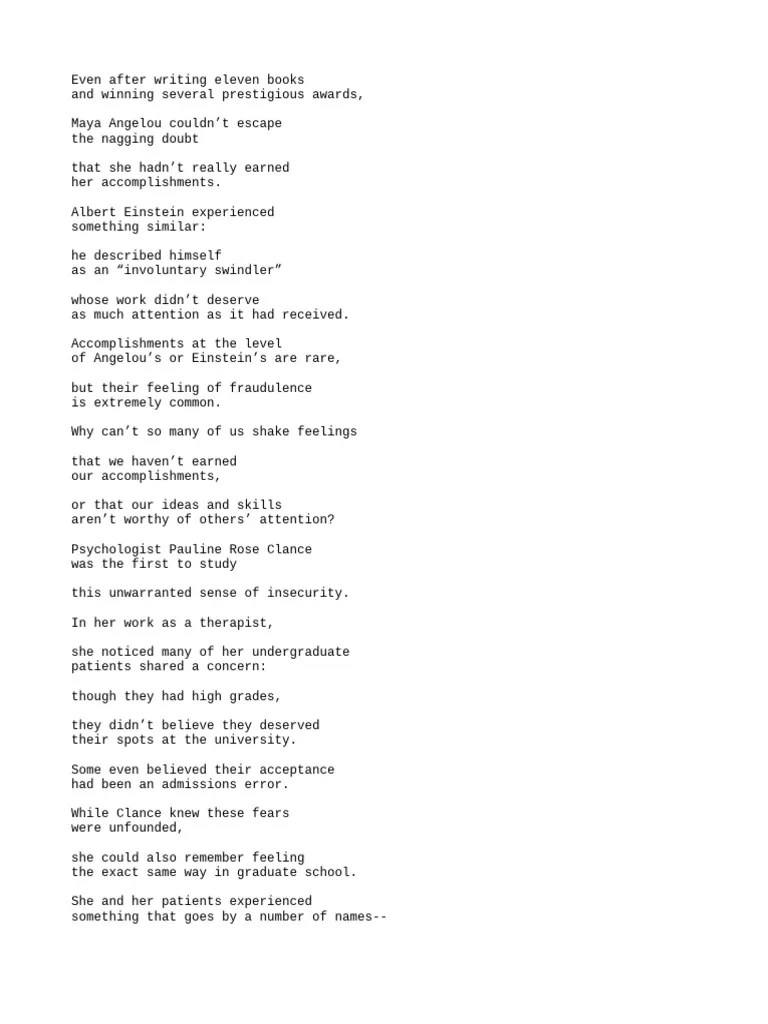 (English) What Is Imposter Syndrome And How Can You Combat It - Elizabeth Cox (DownSub - Com ...