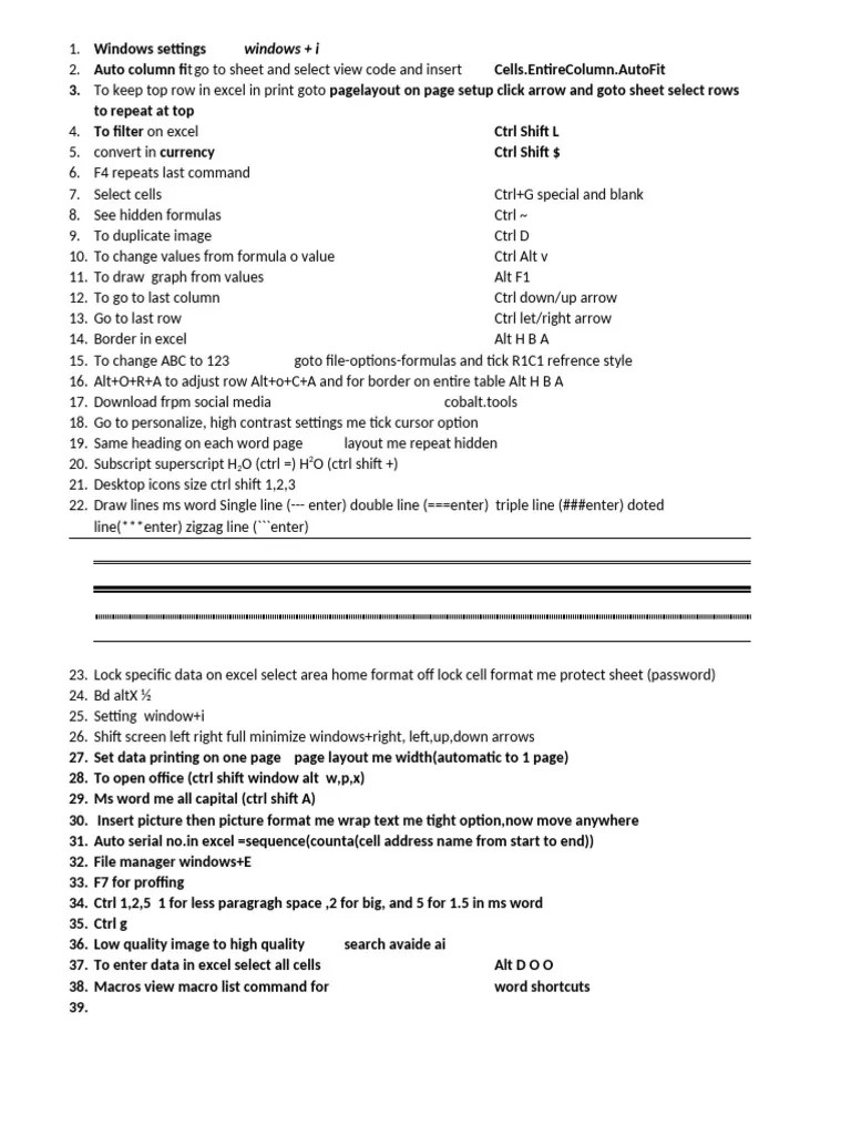 MS Office Tricks | PDF | Microsoft Excel | Microsoft Word