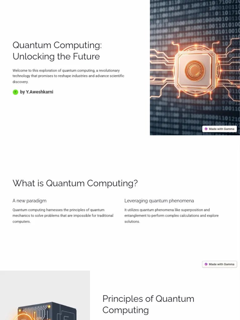 Quantum Computing Unlocking The Future | PDF | Quantum Computing ...