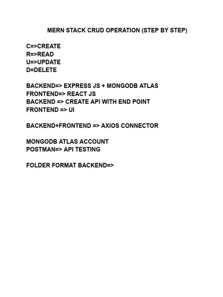 MERN Stack CRUD Guide | PDF