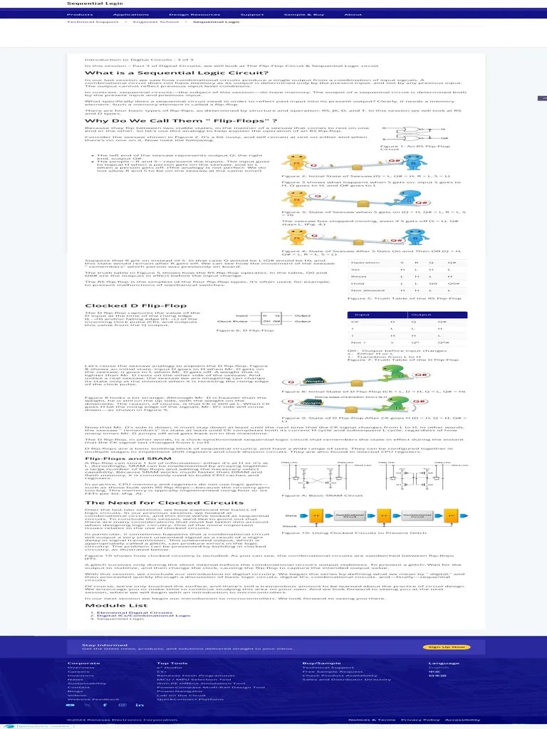Sequential Logic _ Renesas | PDF | Digital Electronics | Electronic ...