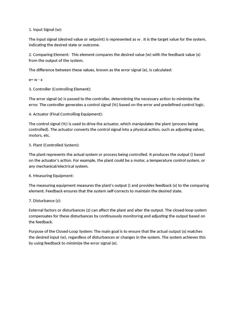 Closed-Loop Control System Guide | PDF