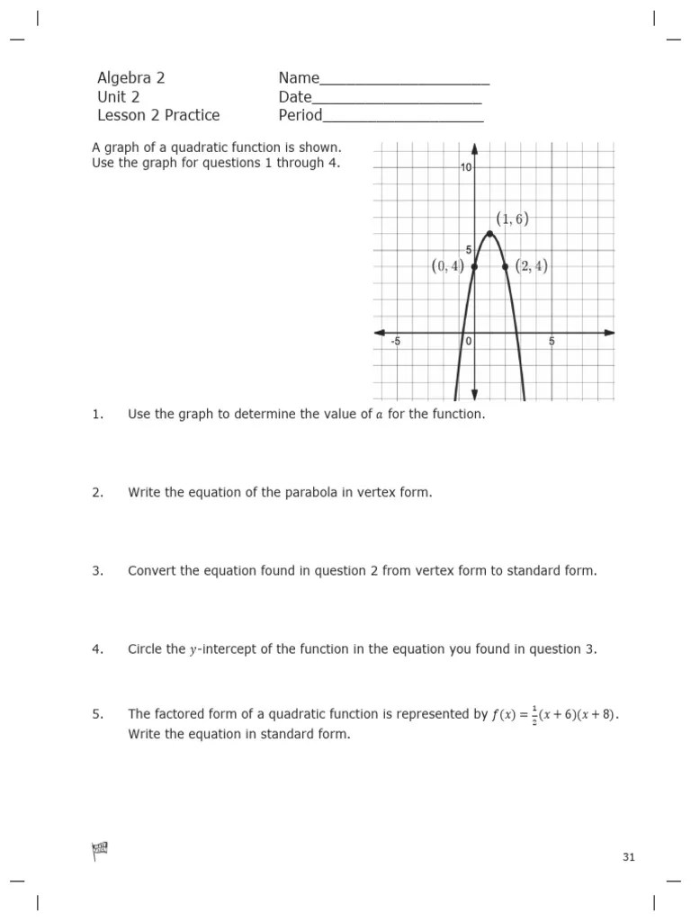 2.2 Algebra 2 Honors | PDF