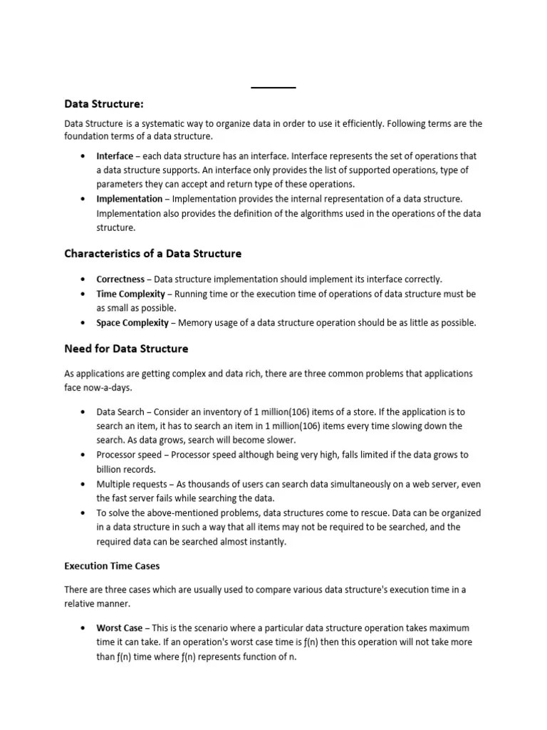 Data Structure UNIT-1 | PDF | Time Complexity | Matrix (Mathematics)