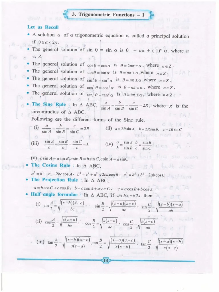 Trigonometric Functions - I | PDF