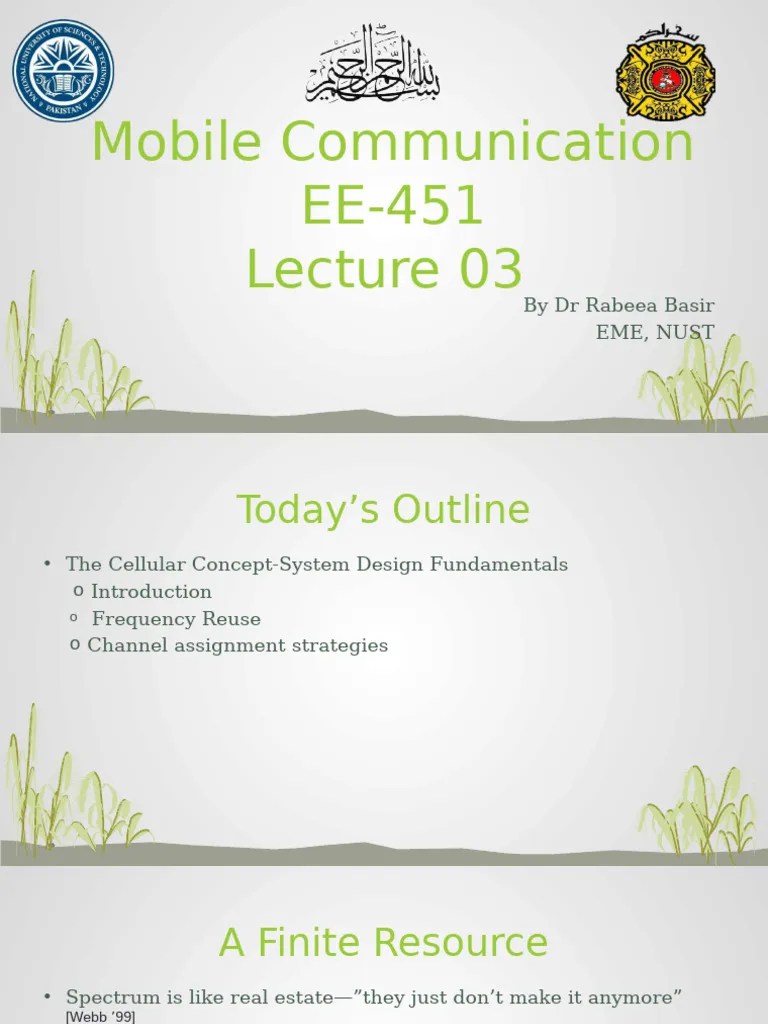 Lecture03- Cellular System | PDF | Cellular Network | Area