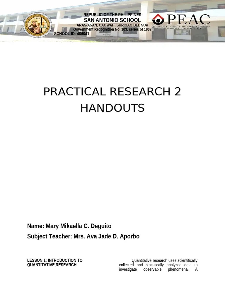 LESSON-1 (1) | PDF | Level Of Measurement | Statistics