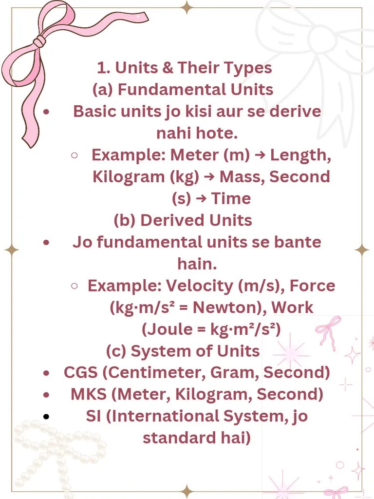 Chapter-1 Units And Measurments Class 11 Physics CBSE | PDF | Significant Figures | Kilogram