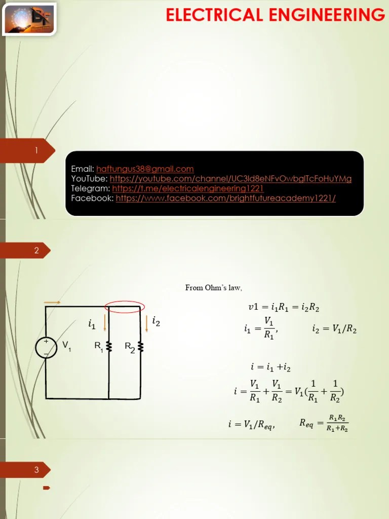 Parallel Resistors And Current Division | PDF | Resistor | Electrical Components