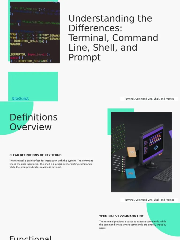 Understanding The Differences Terminal, Shell, Command Prompt | PDF ...
