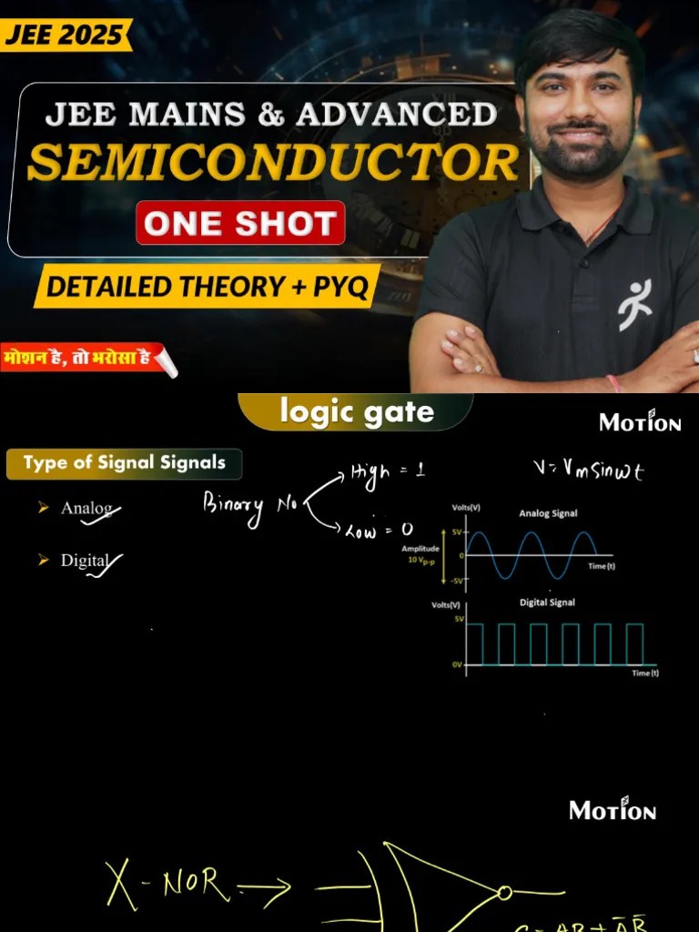 Physics ONE SHOT YouTube Class Semiconductor Shantanu Sir Final | PDF