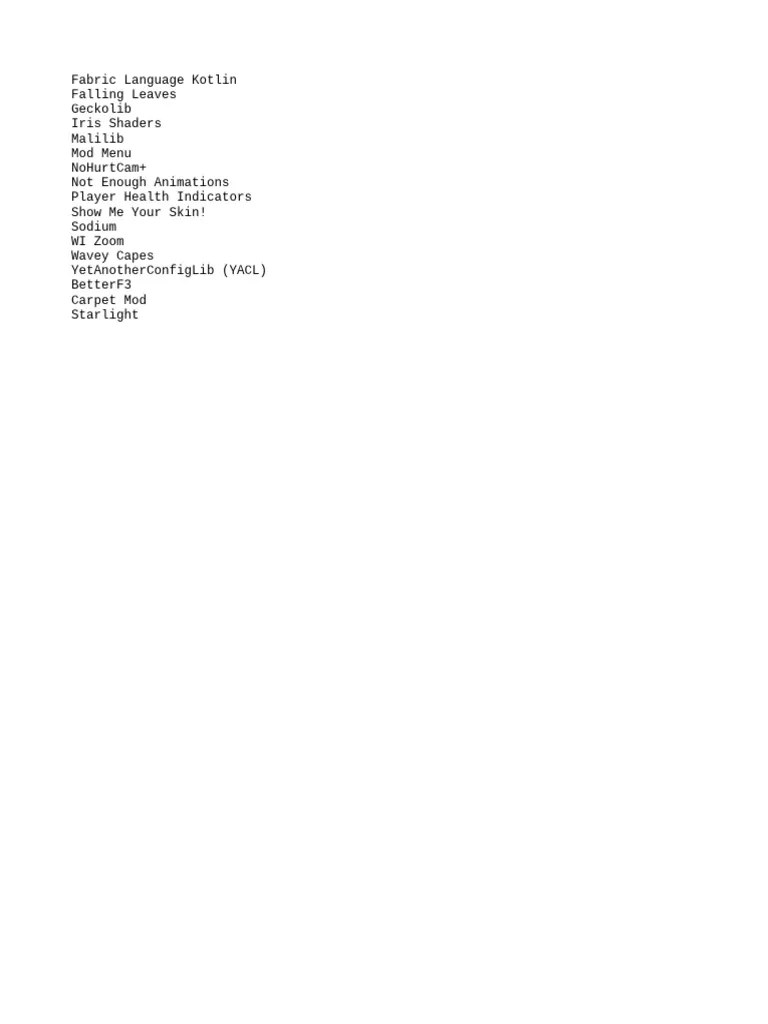 Mods For Fps Boost In Minecraft Pdf