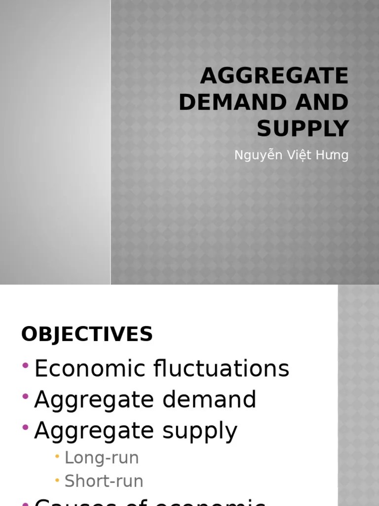 8 Aggregate Supply And Demand Pdf Business Cycle Recession