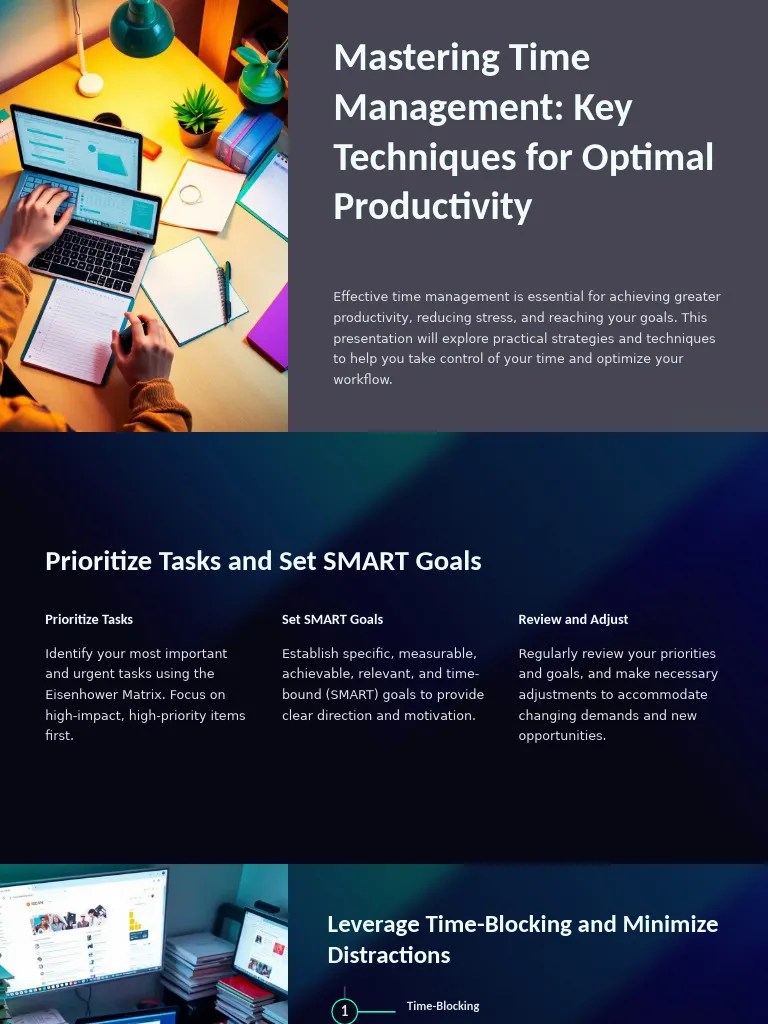 Mastering Time Management Key Techniques For Optimal Productivity | PDF | Time Management ...