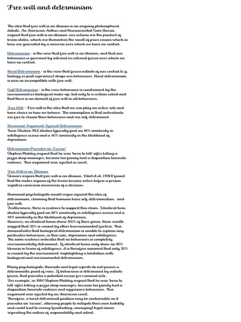 Free Will And Determinism Pdf Free Will Determinism - Premium Minimal Photo Gallery - Ultra HD