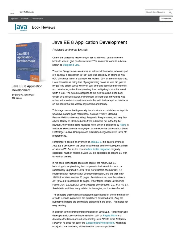 Java EE 8 Application Development | PDF | Computing | Java Enterprise ...