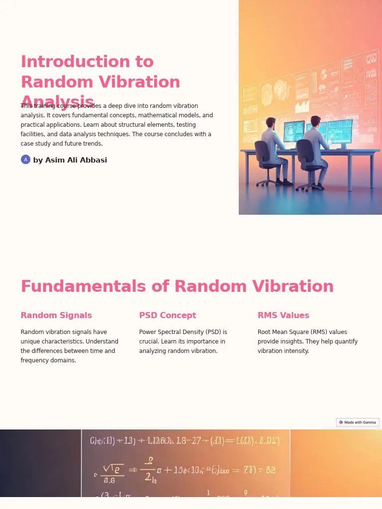 Introduction To Random Vibration Analysis (1) | PDF | Spectral Density | Applied Mathematics