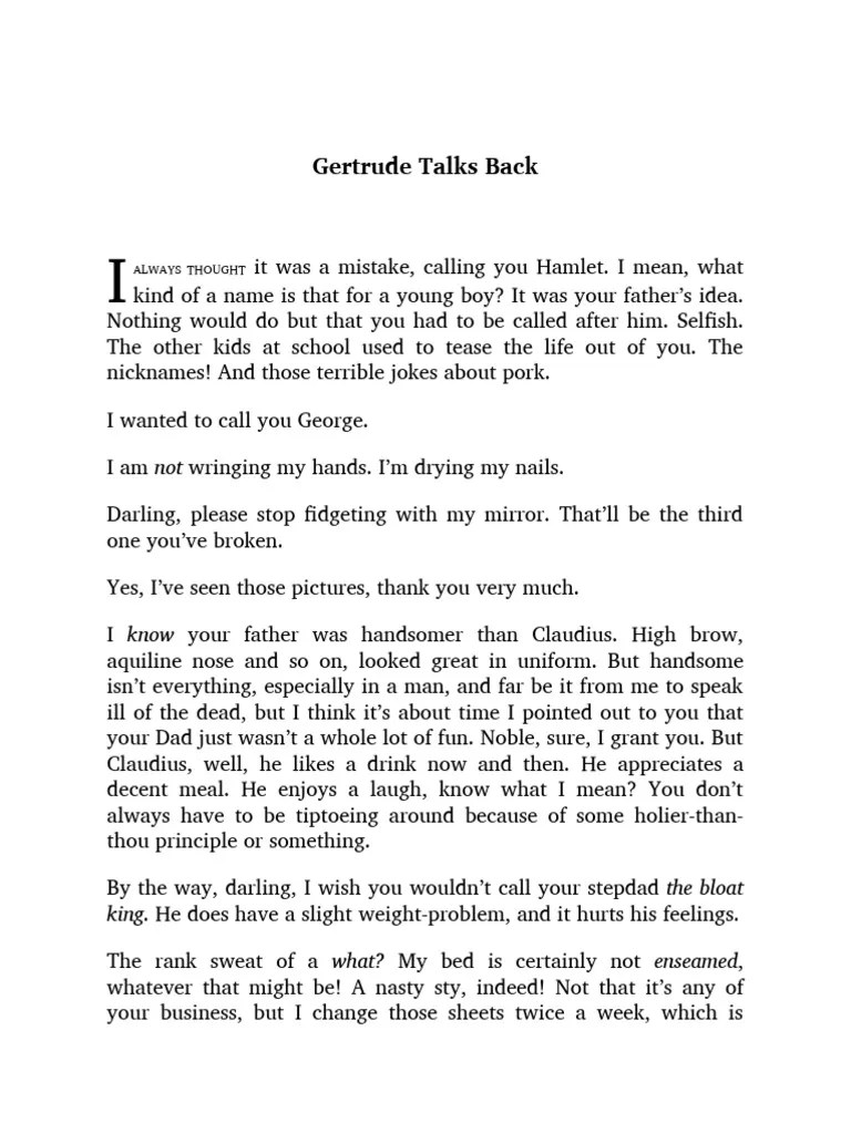 14 Gertrude Talks Back Atwood, Margaret | PDF