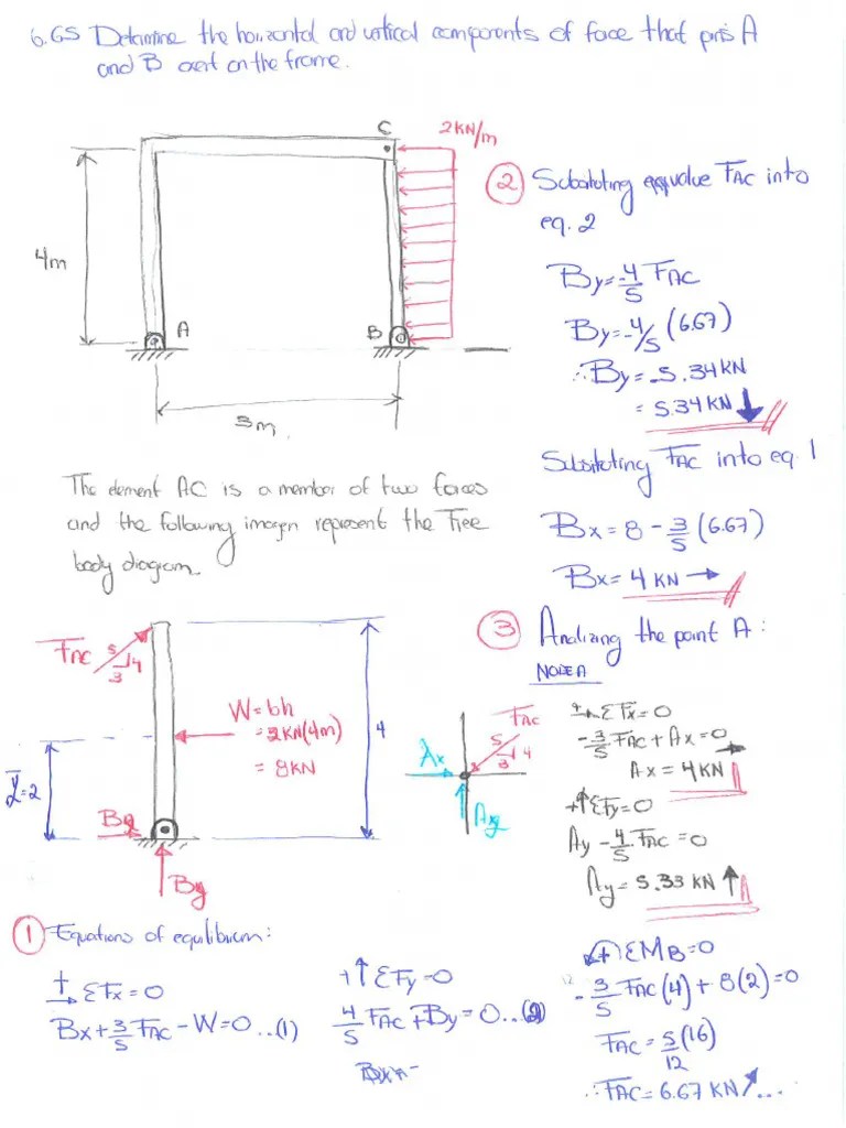 Hibbeler - Engineering Mechanics Statics - Chapter - 6 - P6.65 | PDF
