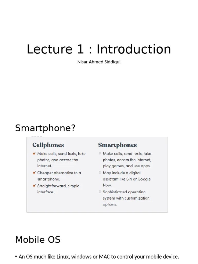 Lecture 1 | PDF | Android (Operating System) | Mobile App