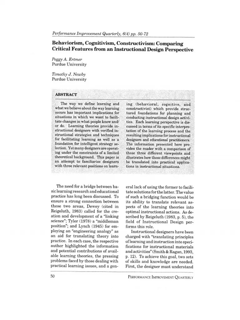 13 - Behaviorism, Cognitivism, Constructivism | PDF | Creative Commons