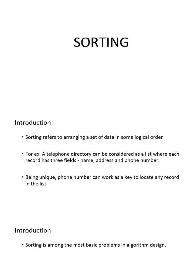 Sorting, Bubble, Selection, Insertion | PDF | Time Complexity ...