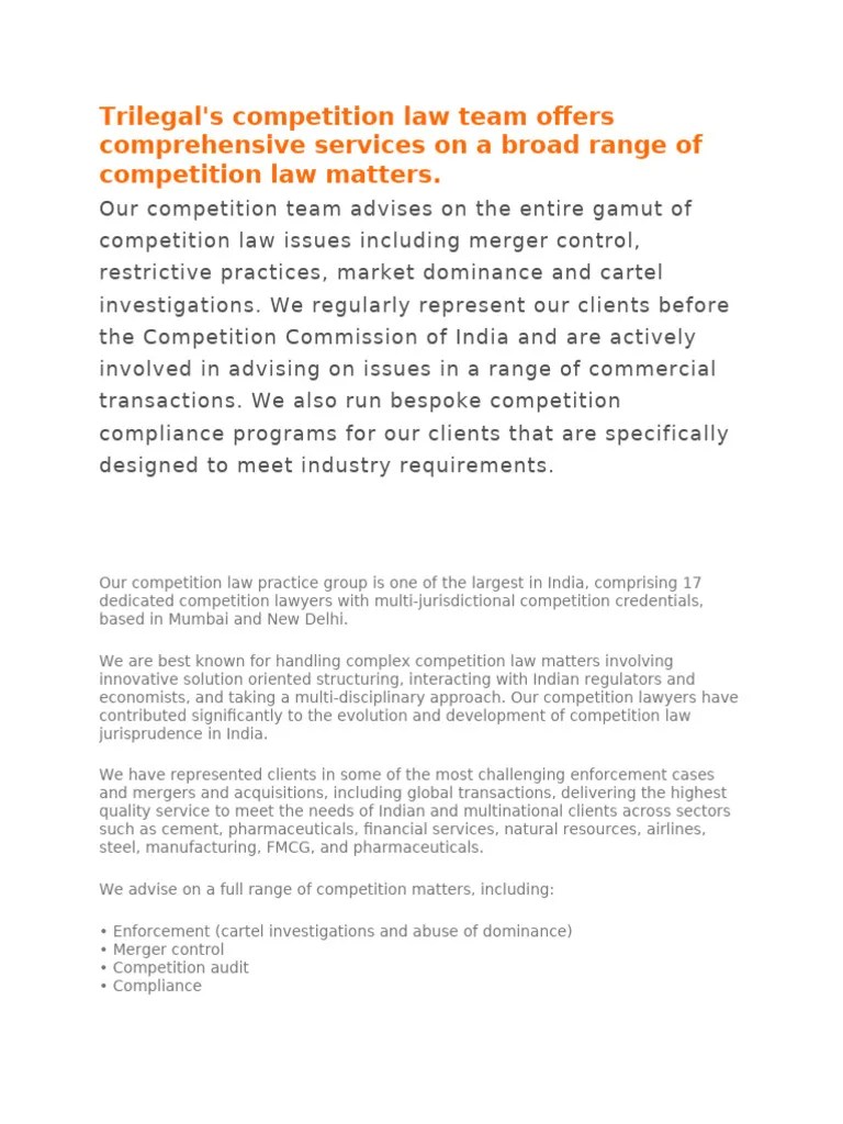 Competition | PDF | Competition Law | Mergers And Acquisitions