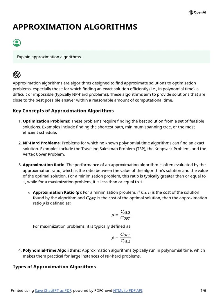 Approximation Algorithms | PDF | Time Complexity | Vertex (Graph Theory)